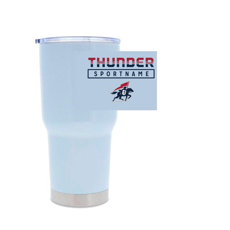 30oz Stainless Steel Tumbler - white