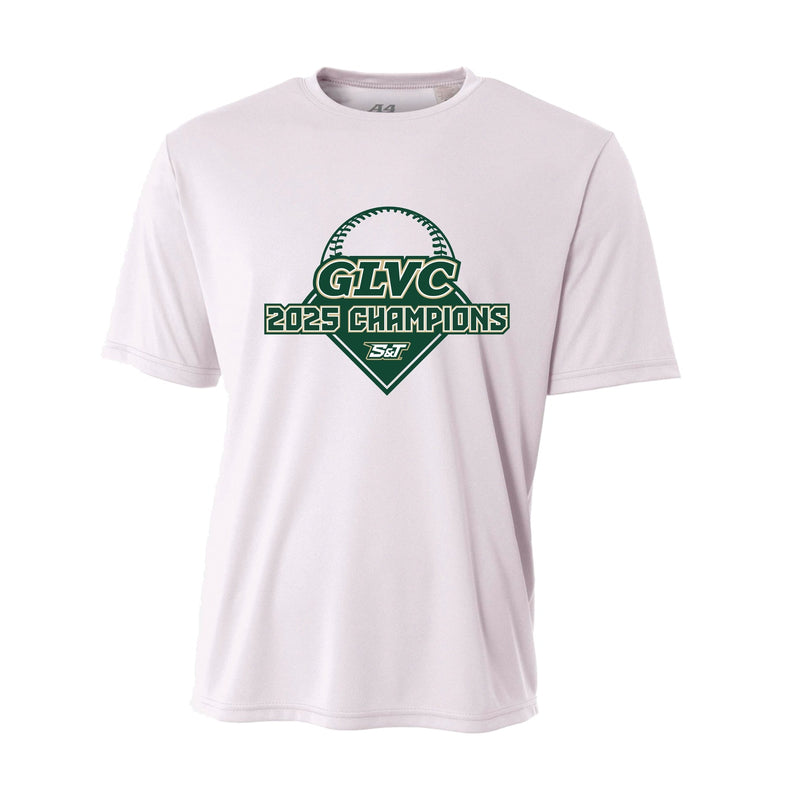 GLVC Baseball Champs 2025 - Performance T-Shirt - white