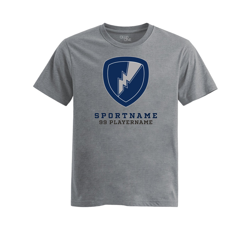 Womens Fitted Triblend Tee - Heather Grey