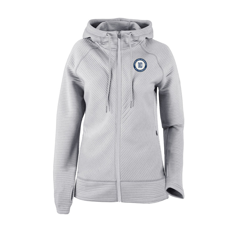 10th Teammate - Women's Omni-Wick Pack It UP Full Zip - cool grey