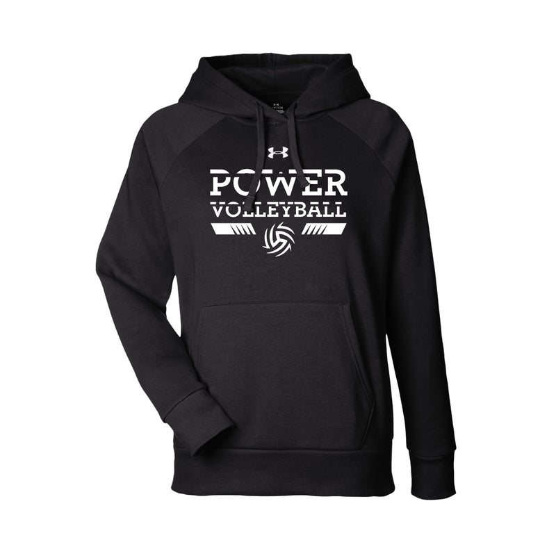 UA Womens Rival Fleece Hooded Sweatshirt - Black