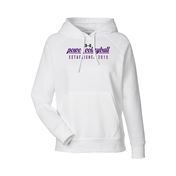 UA Womens Rival Fleece Hooded Sweatshirt - White