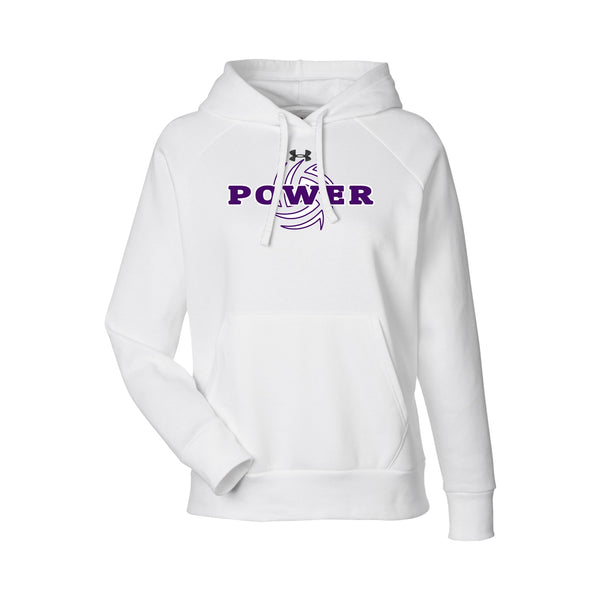 UA Womens Rival Fleece Hooded Sweatshirt - White