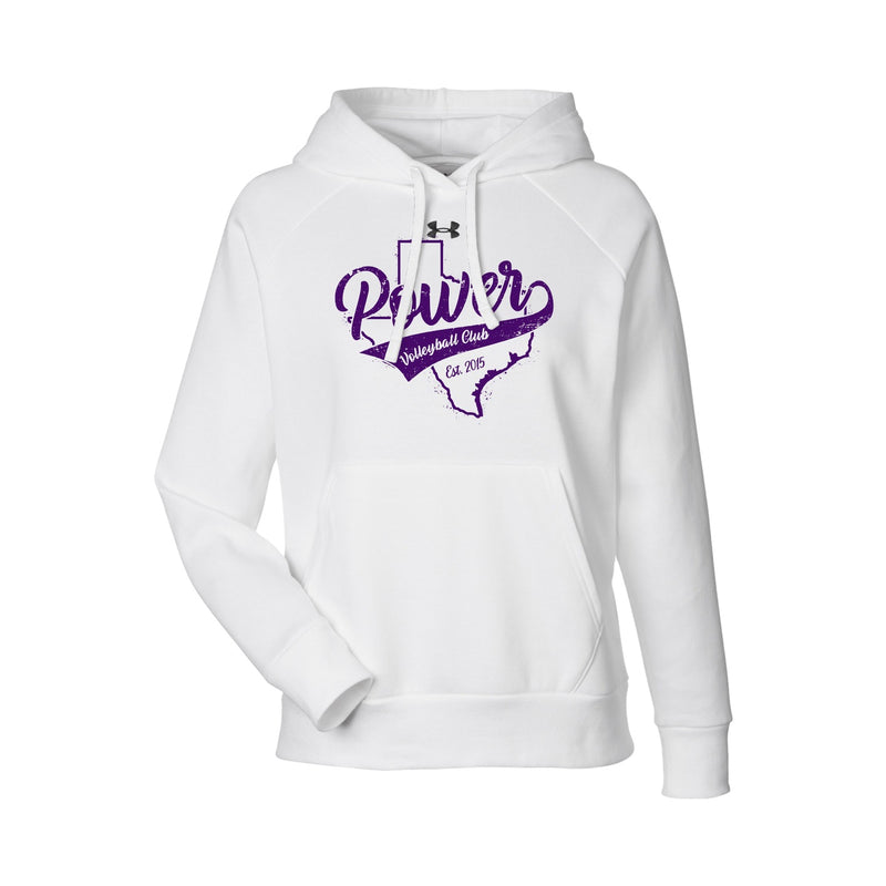 UA Womens Rival Fleece Hooded Sweatshirt - White