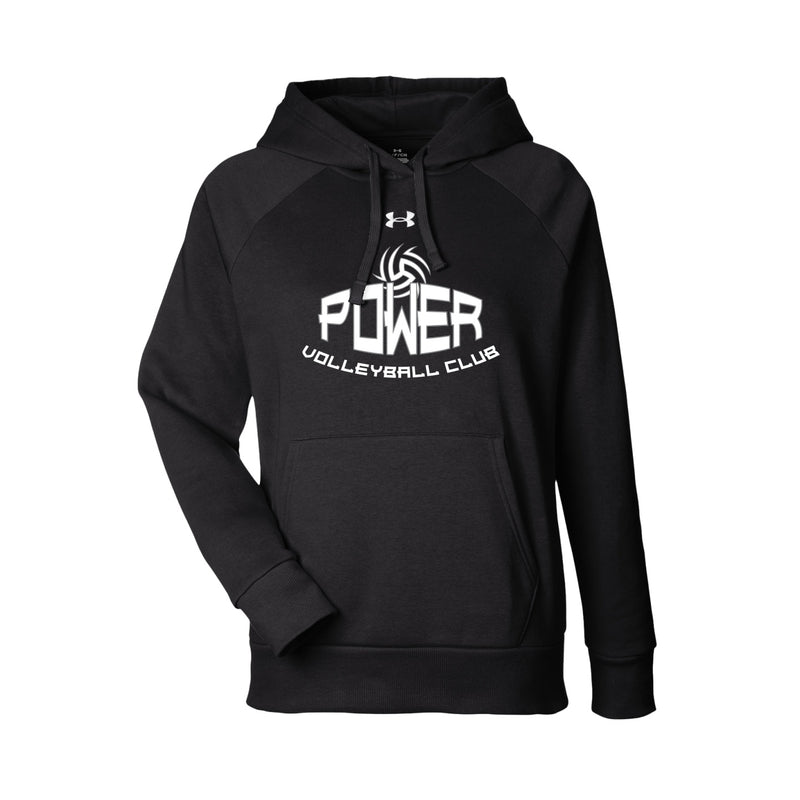 UA Womens Rival Fleece Hooded Sweatshirt - Black