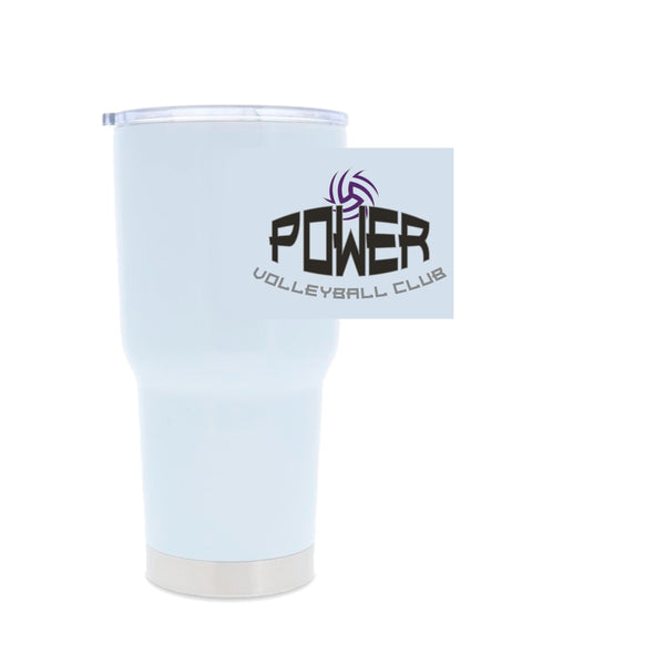 30oz Stainless Steel Tumbler - white