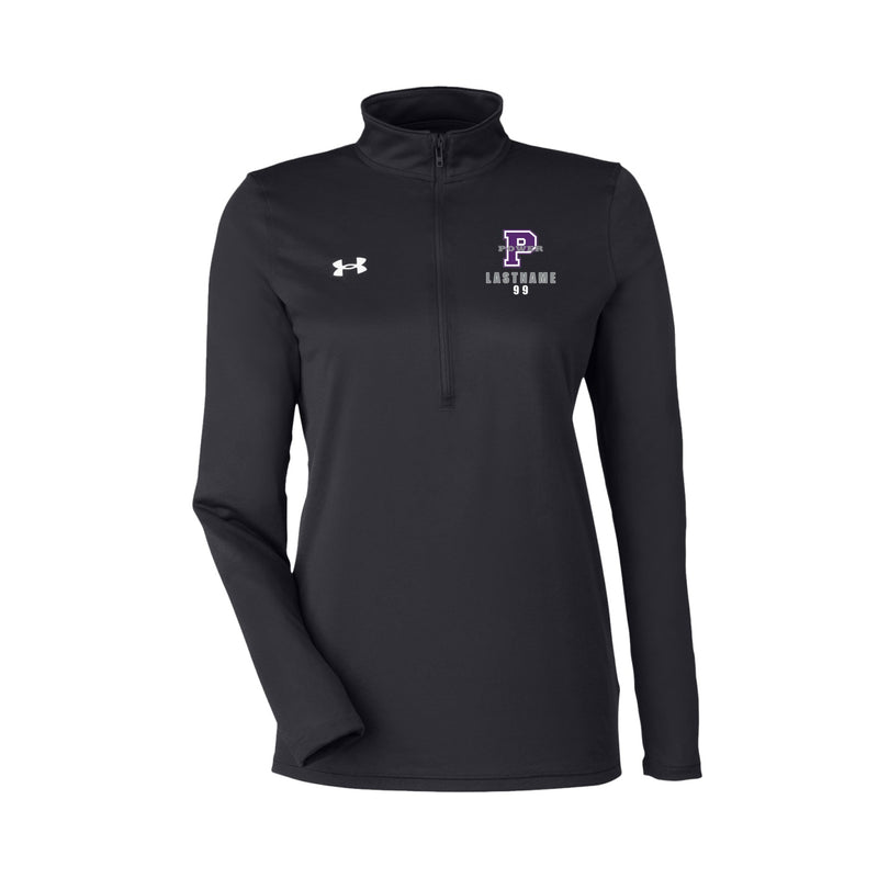 UA Womens Team Tech Half-Zip Pullover - Black