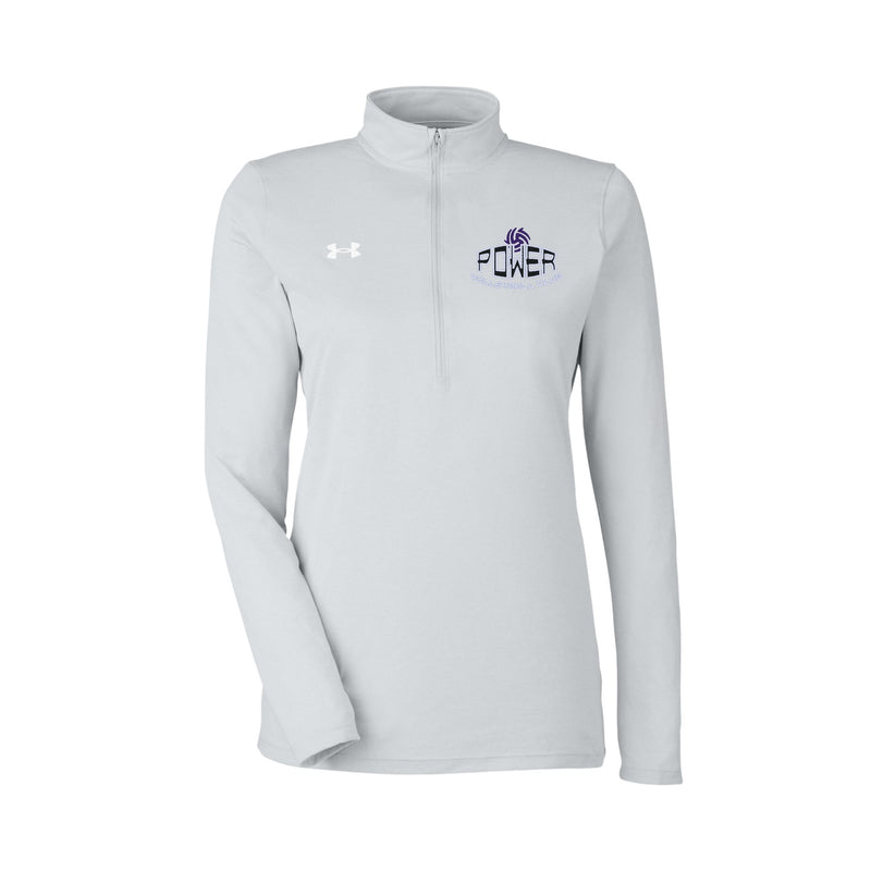 UA Womens Team Tech Half-Zip Pullover - Grey Light Heather