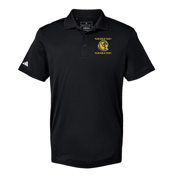 Adidas Sport Polo Men's - Black - Embroidery Text Drop
