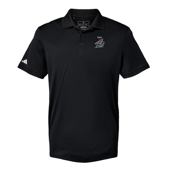 Adidas Sport Polo Men's - Black - Embroidery Text Drop