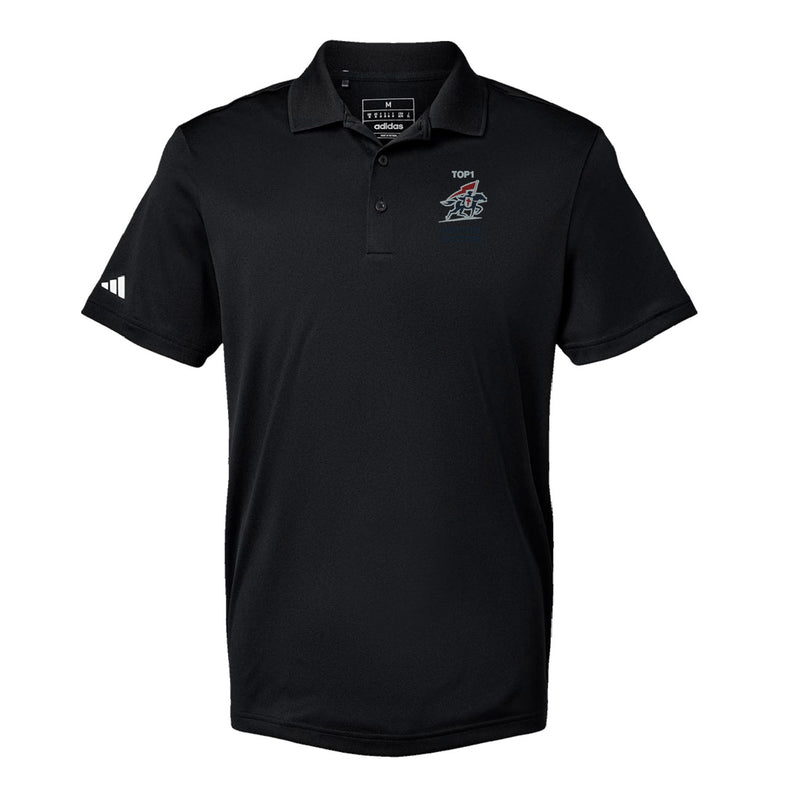 Adidas Sport Polo Men's - Black - Embroidery Text Drop