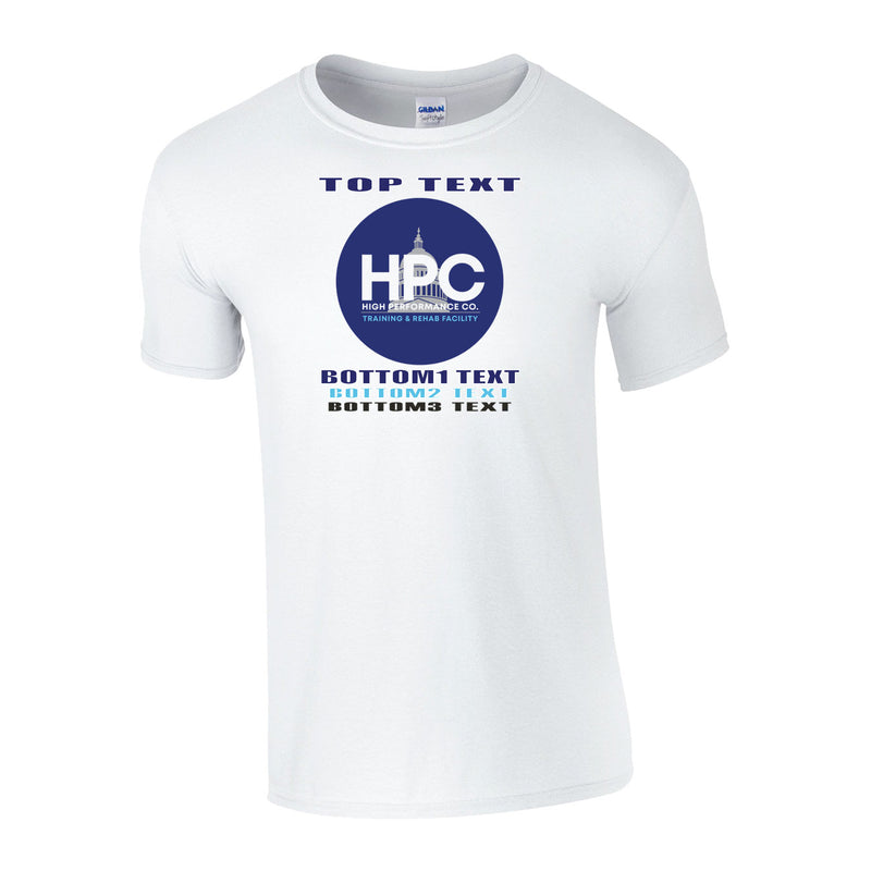 Classic T-Shirt - White - Logo Text Drop