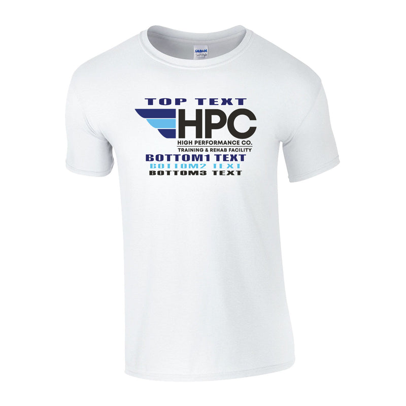 Classic T-Shirt - White - Logo Text Drop