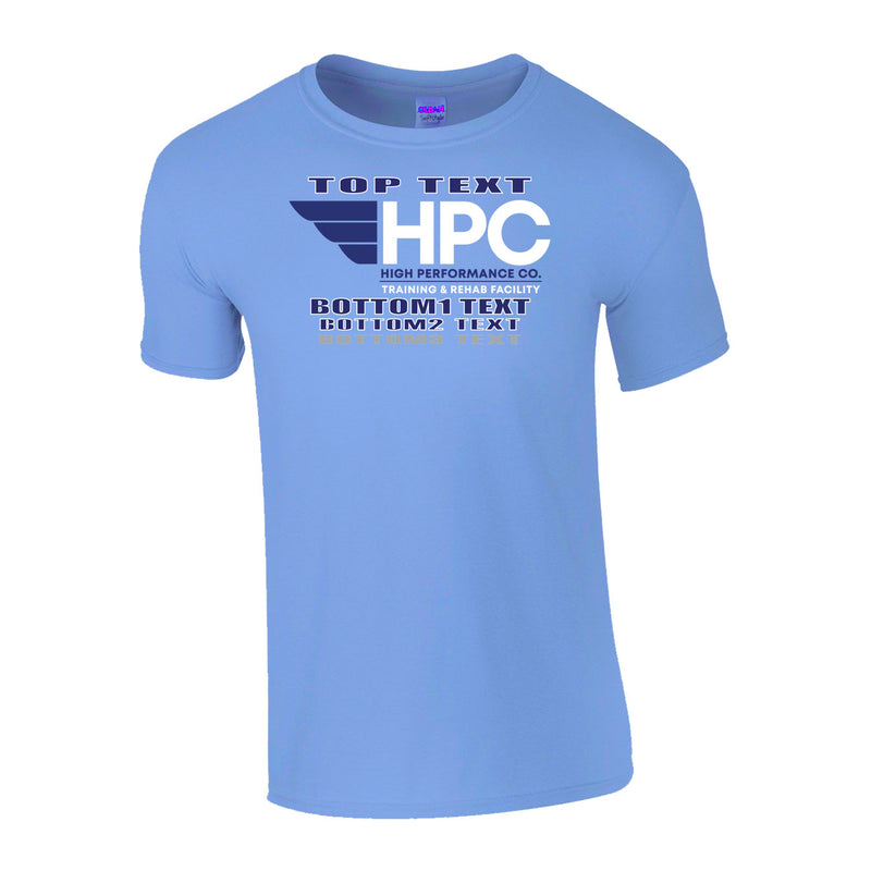 Classic T-Shirt - Carolina Blue - Logo Text Drop