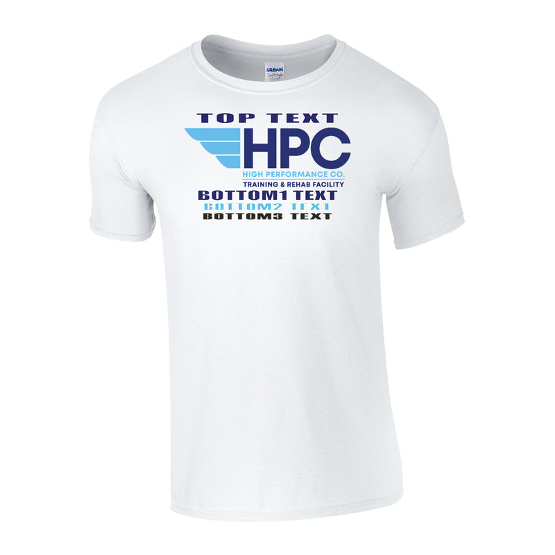 Classic T-Shirt - White - Logo Text Drop