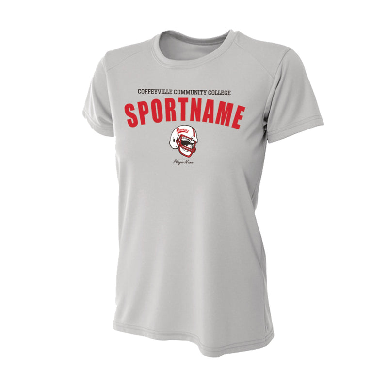 Women's Slim Fitting Performance T-shirt - Silver