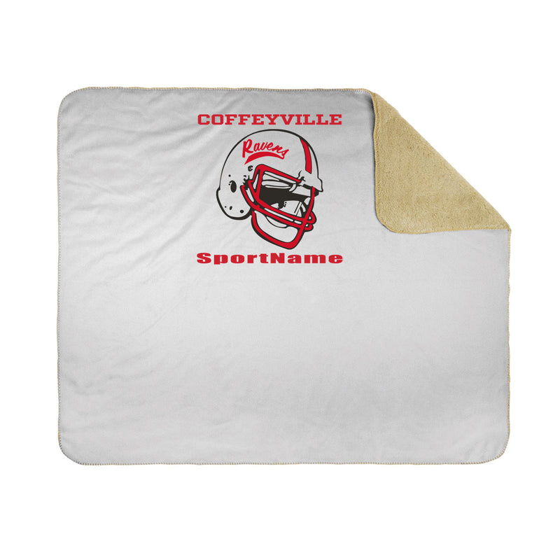 50x60 Sherpa Lined Throw Blanket - White