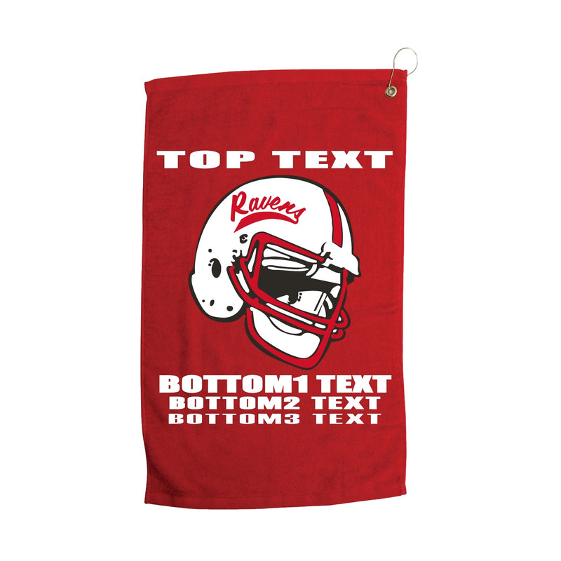 Terry Velour Golf Towel - red