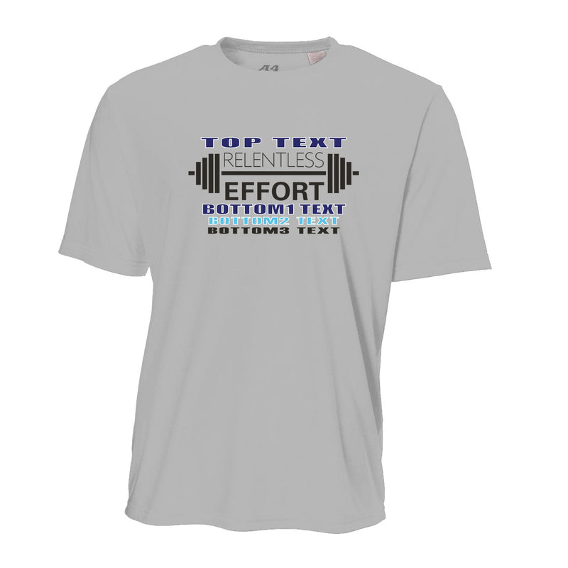 Men's Performance T-Shirt - Silver - Logo Text Drop