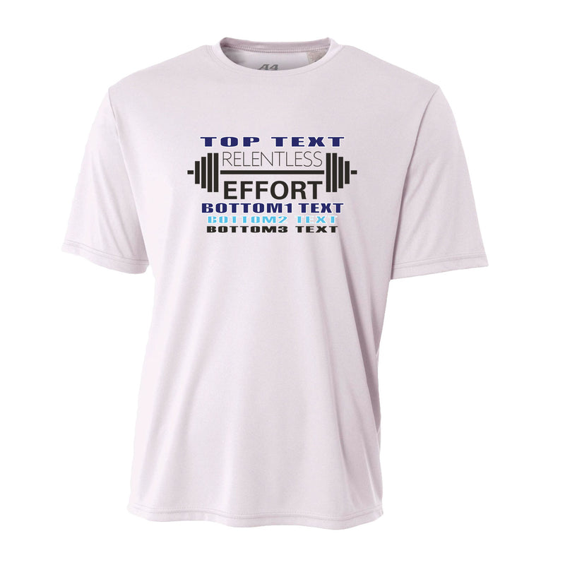 Men's Performance T-Shirt - White - Logo Text Drop