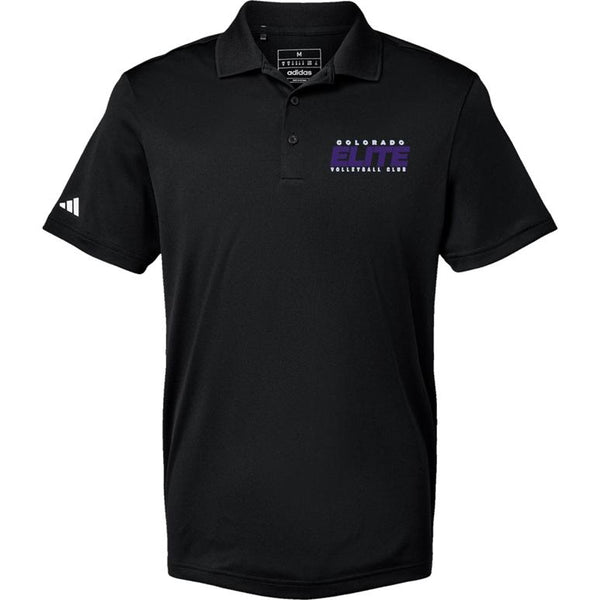 Adidas Sport Polo Men's - Black - Embroidery Text Drop