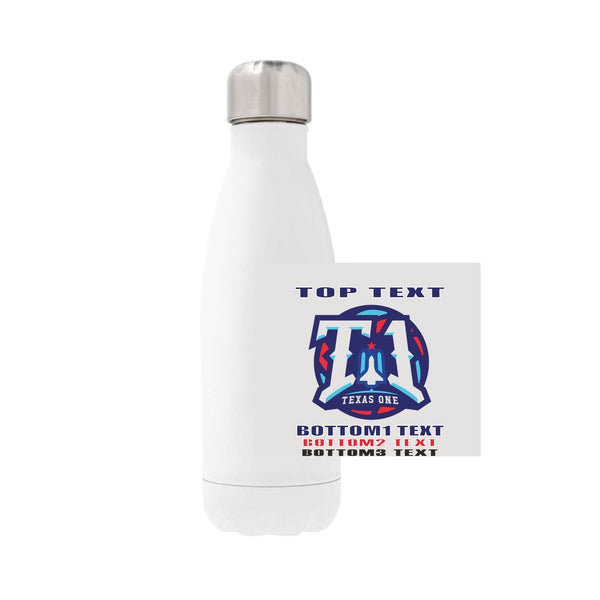 12oz Stainless Steel Water Bottle - white