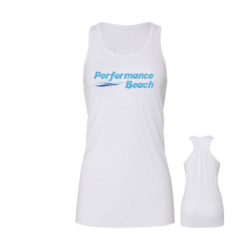 Women's Flowy Racerback Tank - White
