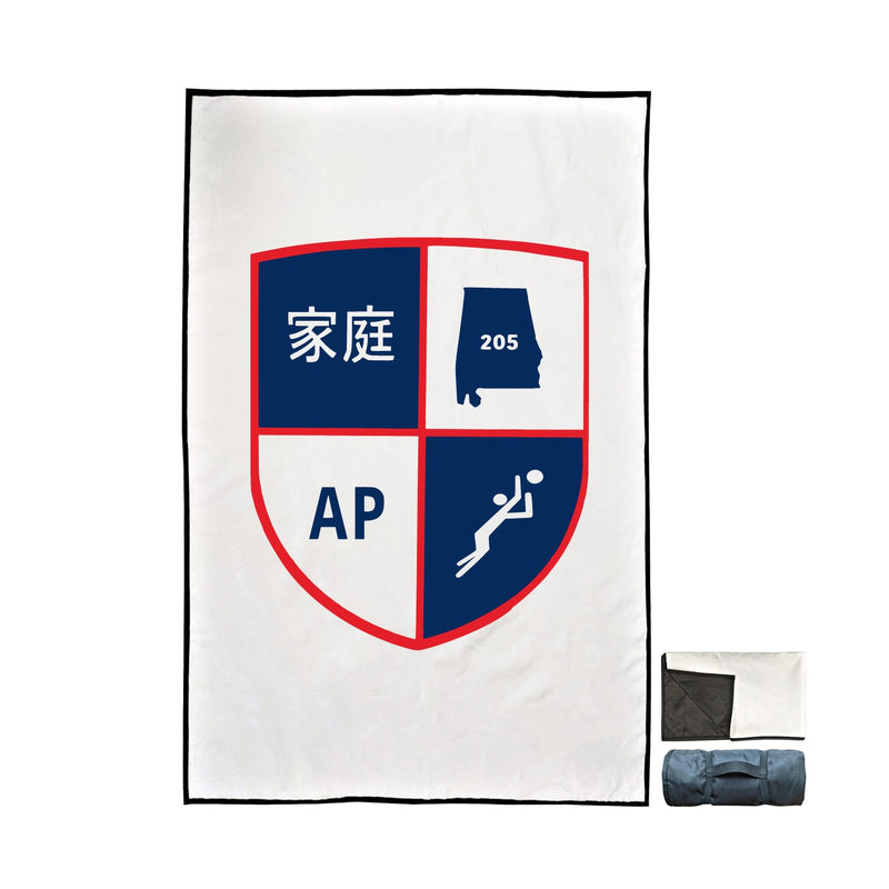 50x60 Stadium Blanket with Carry Strap - White