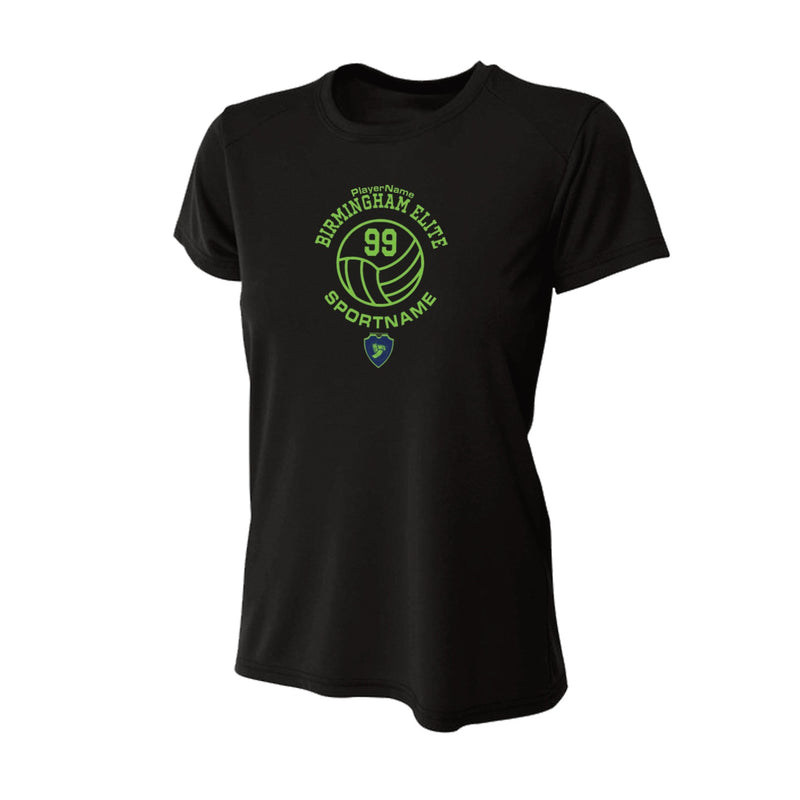 Women's Slim Fitting Performance T-shirt - Black