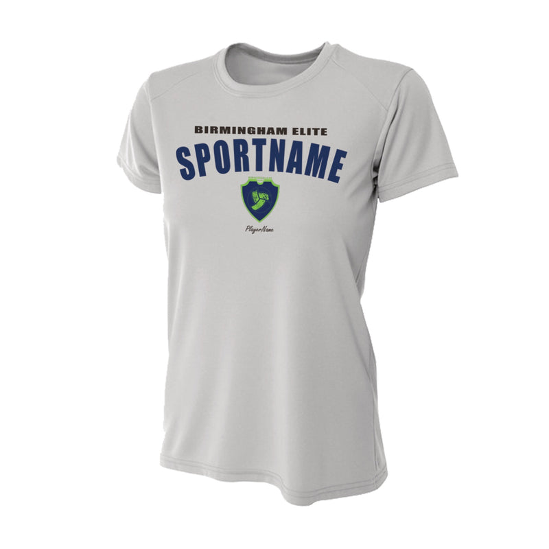 Women's Slim Fitting Performance T-shirt - Silver
