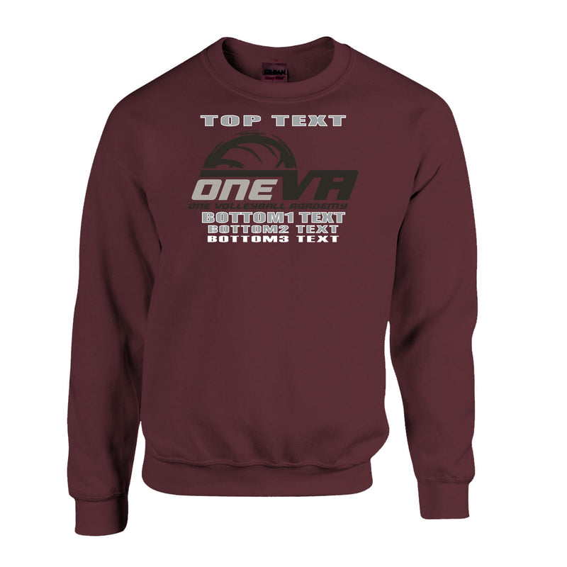 Fleece Crewneck - Maroon - Logo Text Drop