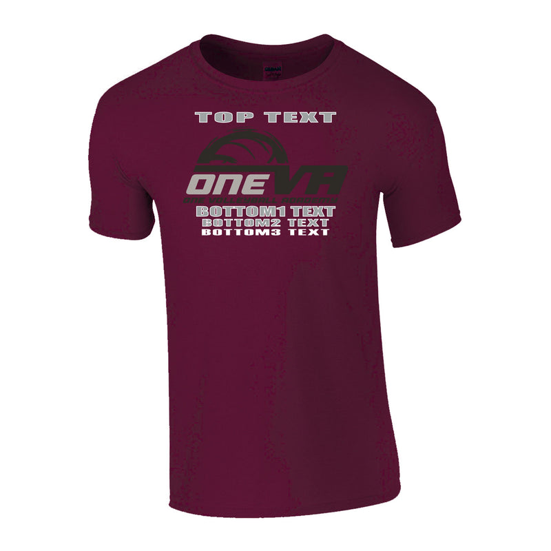 Youth Classic T-Shirt - Maroon - Logo Text Drop
