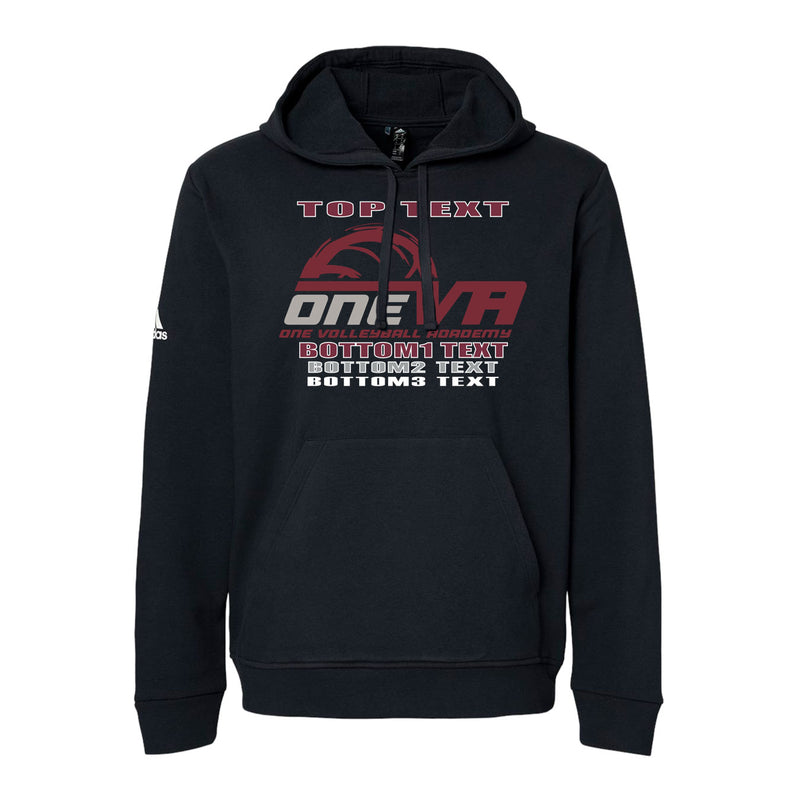 Adidas Hooded Sweatshirt - Black - Logo Text Drop