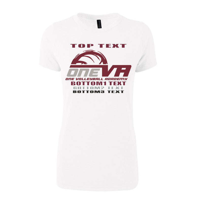 Women's Triblend T-Shirt - White - Logo Text Drop