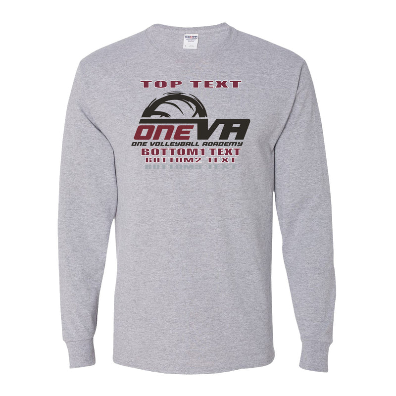 Youth Dri-Power Long Sleeve T-Shirt - Athletic Heather - Logo Text Drop