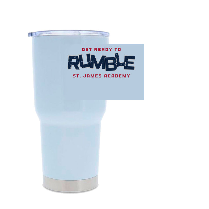30oz Stainless Steel Tumbler - White