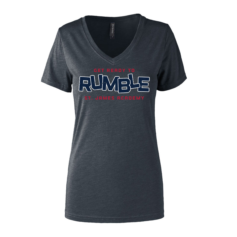 Women's Semi- Fitted Premium V- Neck T-Shirt  - Charcoal Heather - Event Designs