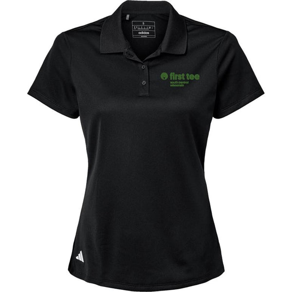Adidas Sport Polo Women's - Black - Embroidery Text Drop