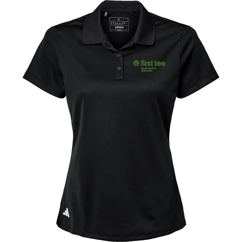 Adidas Sport Polo Women's - Black - Embroidery Text Drop