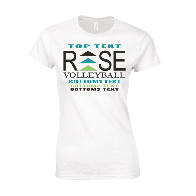 Women's Semi-Fitted Classic T-Shirt  - White - Logo Text Drop