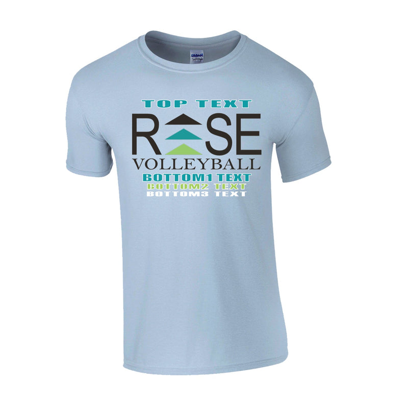 Classic T-Shirt - Light Blue - Logo Text Drop