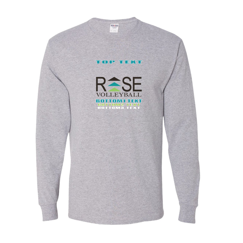 Youth Dri-Power Long Sleeve T-Shirt - Athletic Heather - Logo Text Drop