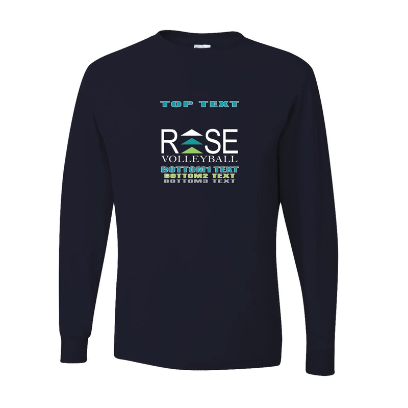 Youth Dri-Power Long Sleeve T-Shirt - Black - Logo Text Drop