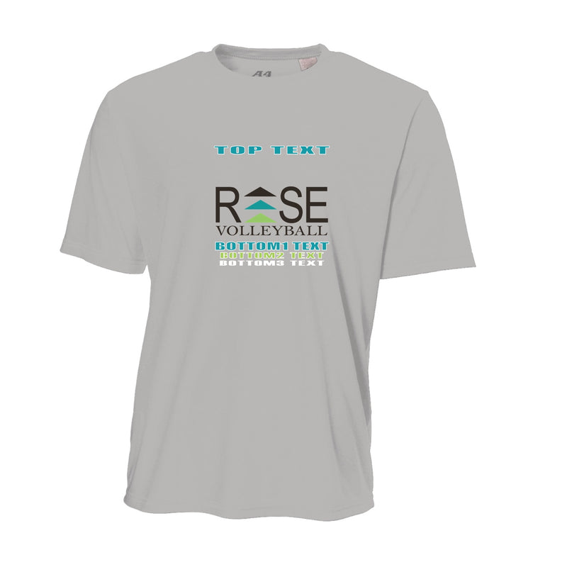 Youth Performance T-Shirt - Silver - Logo Text Drop