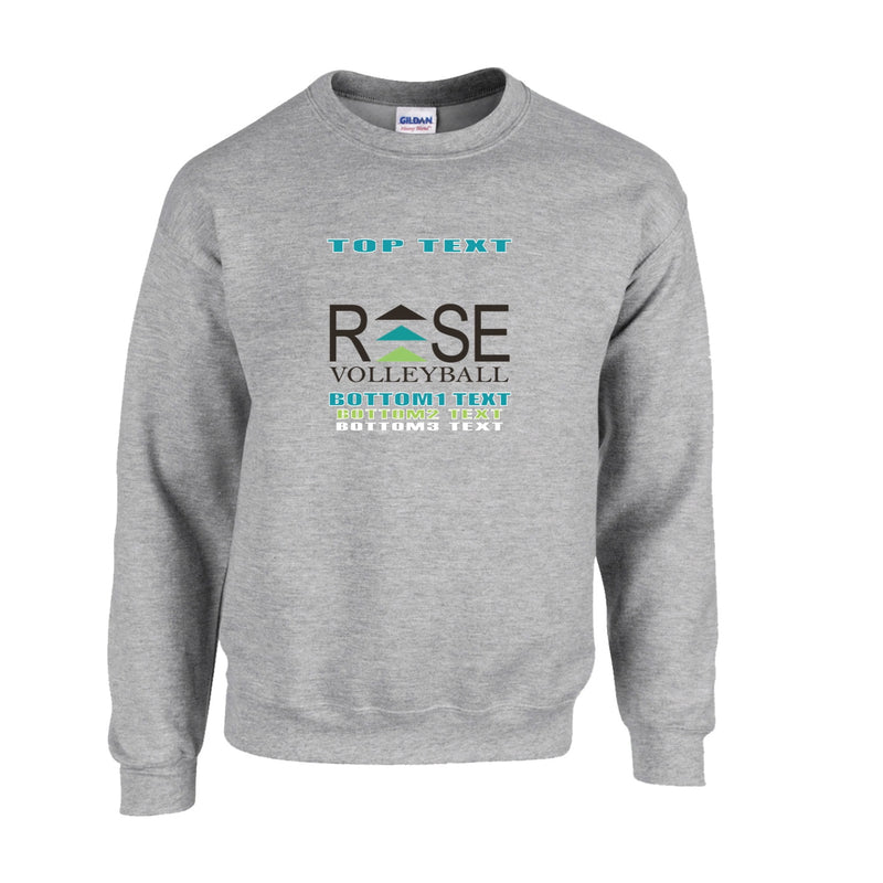 Fleece Crewneck - Sport Grey - Logo Text Drop
