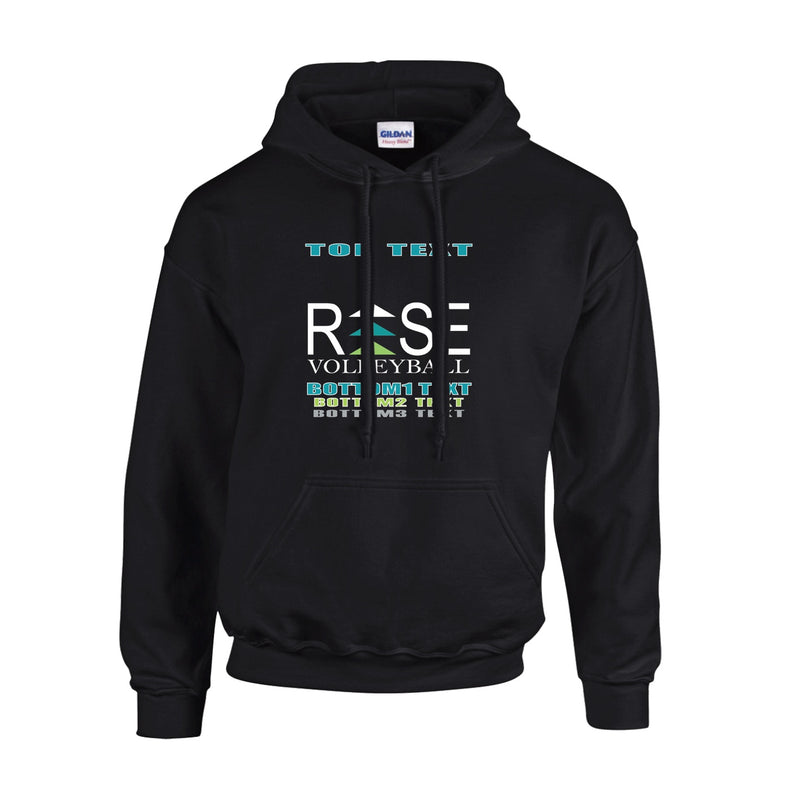 Fleece Hoodie - Black - Logo Text Drop