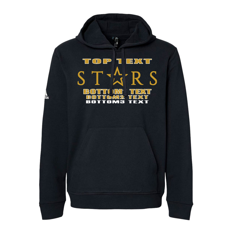 Adidas Hooded Sweatshirt - Black - Logo Text Drop