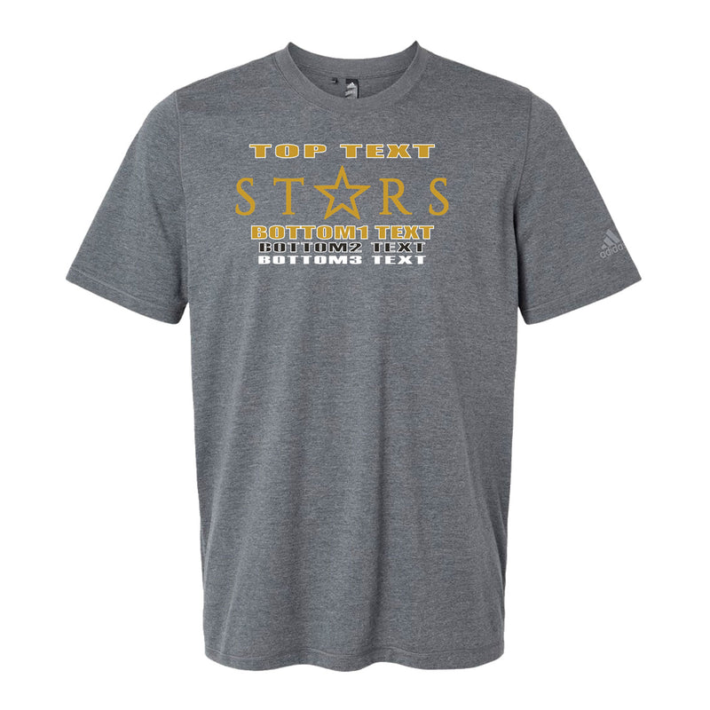 Adidas Blended T-Shirt - Dark Grey Heather - Logo Text Drop