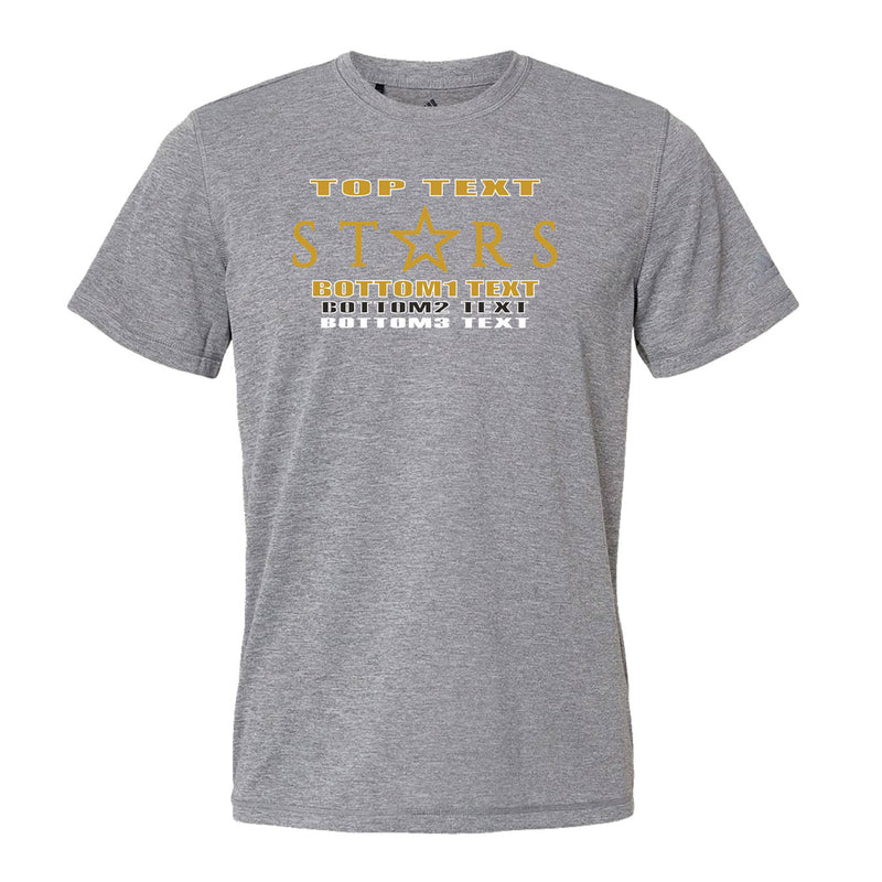 Adidas Sport T-Shirt - Black Heather - Logo Text Drop