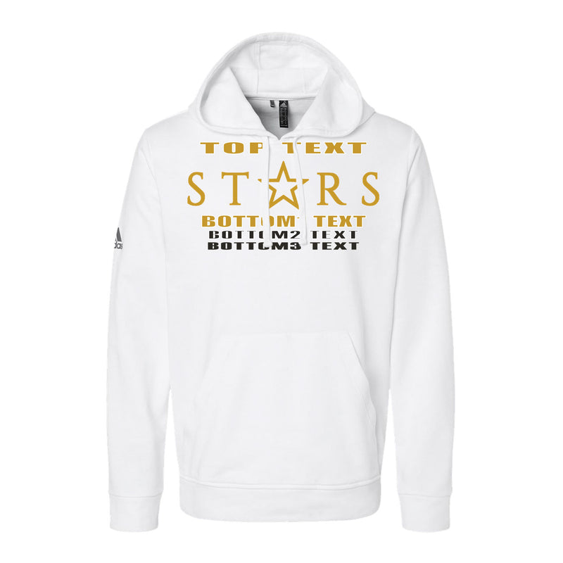Adidas Hooded Sweatshirt - White - Logo Text Drop